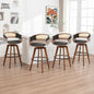 Set of 4 Rattan Swivel Bar Stools by KUNZENTLIVING