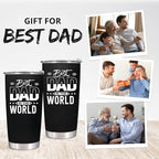 Gifts for Dad from Daughter Son Wife Kids, Christmas Gift for Men, Fathers Day Birthday Gifts for Husband Daddy Stepdad Grandpa Him Dads, Best Dad Ever Gift, 20 Oz Stainless Steel Tumbler