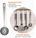 HARFINGTON 2pcs Coffee Scoop Spoon 2tbsp (6tsp, 30ml) 304 Stainless Steel Long Handle Teaspoon/Tablespoon Measuring Spoons Scoops for Tea Sugar Kitchen, Silver