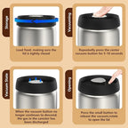 Vacuum Glass Jar with Airtight Lid,27floz/800ml Borosilicate Glass Coffee Canister Container,Perfect for Coffee Beans & Grounds,Loose Leaf Tea,Candy,Sugar,Nuts,Spices