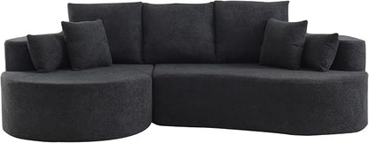 106'' Sectional Curved Sofa Sponge Couch - Image 7