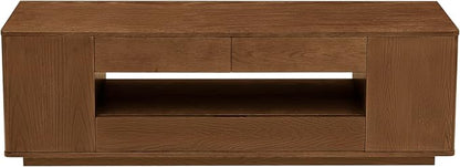 LKTART 59" Mid-Century Modern TV Stand, Solid Wood Veneer Entertainment Center - Image 9