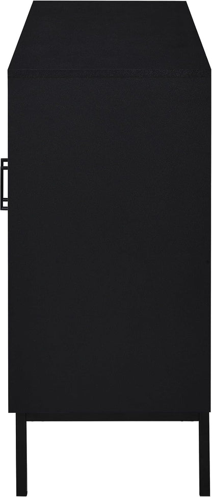 Coaster Home Furnishings Jess 2-Door Arched Fluted Glass Accent Cabinet Black - Image 6