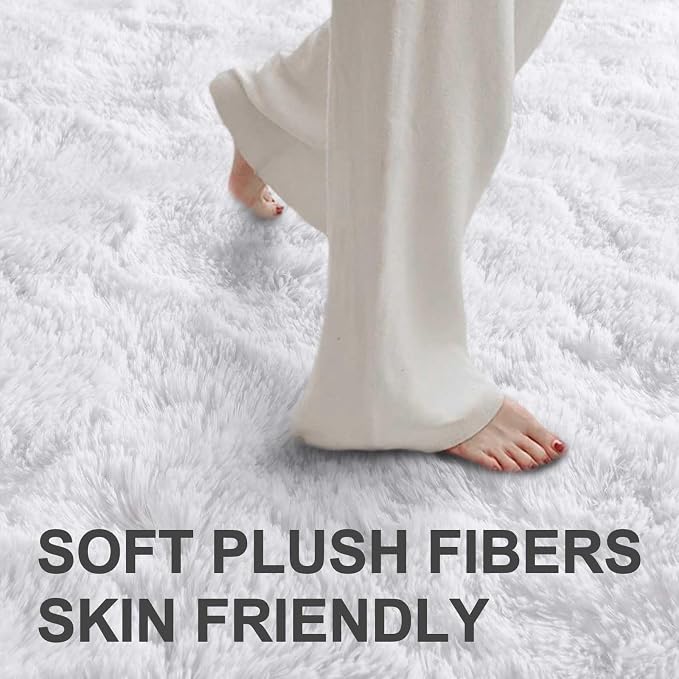 Area Rugs for Living Room, 5x7 Feet Soft Fluffy Shagg Plush Rug High Pile Large - Image 4