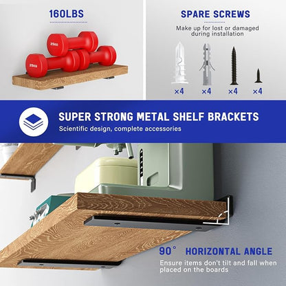Goovilla Shelf Bracket, Heavy Duty Floating Shelf Brackets 10 inch Long - Image 2