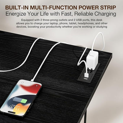 TEMI Small Computer Desk Folding Table - Image 5