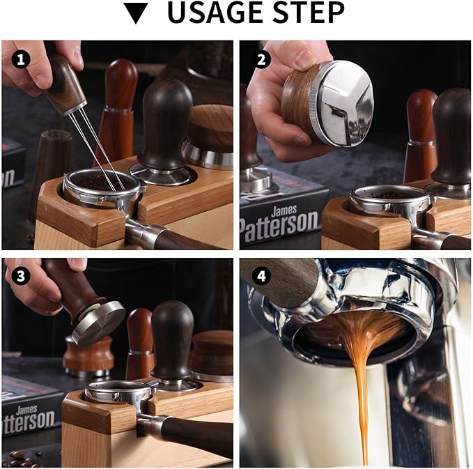 54mm Bottomless Portafilter with Double Shot Filter Basket & Wood Handle for Breville Barista Express Impress, Barista Touch Impress, Barista Pro, Infuser, Duo-Tem Pro, Bambino Plus Espresso Machine