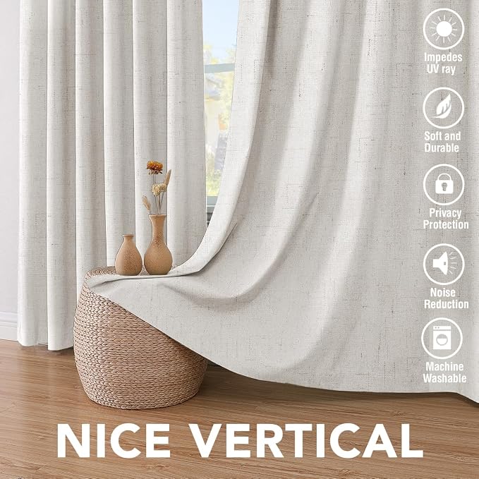 H.VERSAILTEX Blackout Curtains, Durable Thick Textured Look 100% Blackout Patio - Image 7