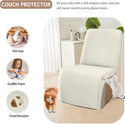 ALIECOM 100% Waterproof Recliner Sectional Couch Covers L Shape Stretch Corner - Image 6