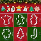 Christmas Cookie Cutter Set - 6 Pieces Christmas Cookie Cutter Shapes, Stainless Steel Cookie Cutters - Gingerbread Man, Snowflake, Christmas Tree, Angel, Snow Man,Candy Cane for Holiday
