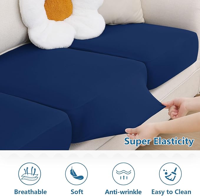 Milk Silk Couch Cushion Covers, Sofa Covers Washable - Image 5