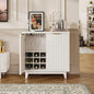 Fluted Coffee Bar Cabinet with Storage, Modern Sideboard Buffet Cabinet with by FiveWillowise