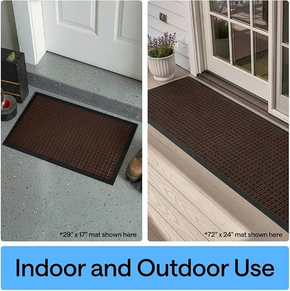 GORILLA GRIP 100% Waterproof All-Season WeatherMAX Doormat 35x23, US Designed - Image 9
