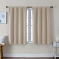Simplebrand Ava Biscotti Beige Short Blackout Curtains by Simplebrand