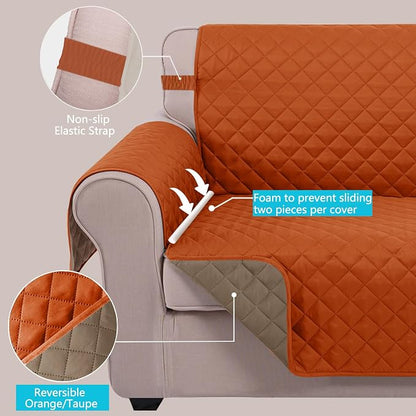U-NICE HOME Reversible Oversized 28''Chair Covers, Pet Friendly, Elastic Straps - Image 4