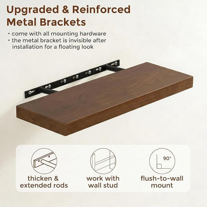 fuqing Wood Floating Shelves | 24 Inch Floating Shelves - Image 5