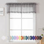 Charcoal Grey Sheer Curtains 14 Inch Length 2 Panels Set, Light Reducing Short by Lecloud