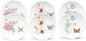 Lenox 817046 Butterfly Meadow 6-Piece Tidbit Plate Set, White, 3.05 LB