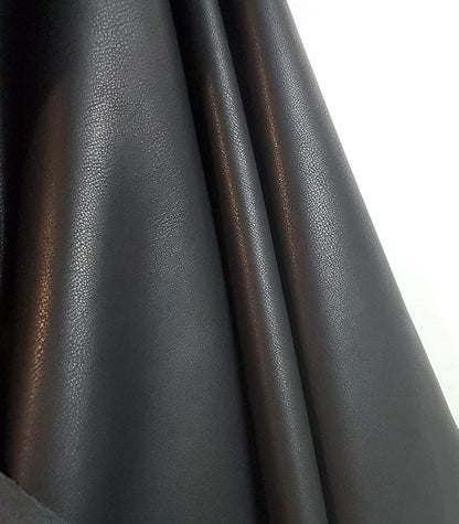 Black Faux PU Leather by The Yard Synthetic Pleather 0.7 mm Nappa 1 Yard - Image 6