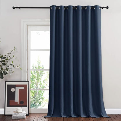 NICETOWN Blackout Navy Blue Curtain 102 inches Long, Grommet Thermal Insulated by NICETOWN