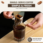 Mondo Drip Coffee Mix (20 Pack) USDA Organic - Variety Pack, Single Serve, Pour Over Pouch Bags, Pre-Filled 100% Arabica, Medium Roast