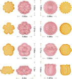 8 Pcs Flower Cookie Cutters Set Baking Molds 3D Flower Press type Cookie Cutter for Baking, Fondant, Cheese, and Pastries