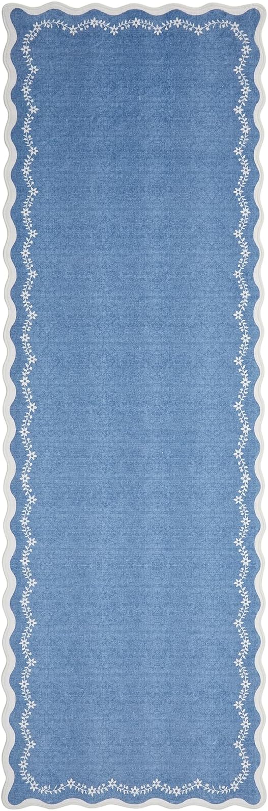 GarveeHome 2.5x8 Scalloped Washable Runner Rug Non Slip Hallway Kitchen Rug | - Image 4