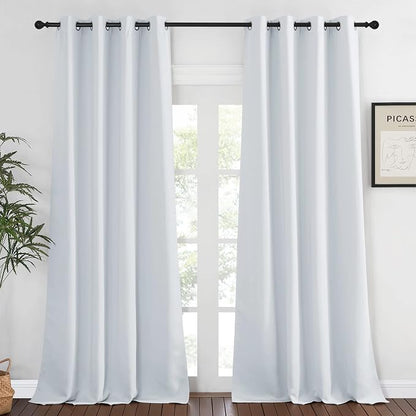 NICETOWN Blackout Living Room Curtain Greyish White by NICETOWN
