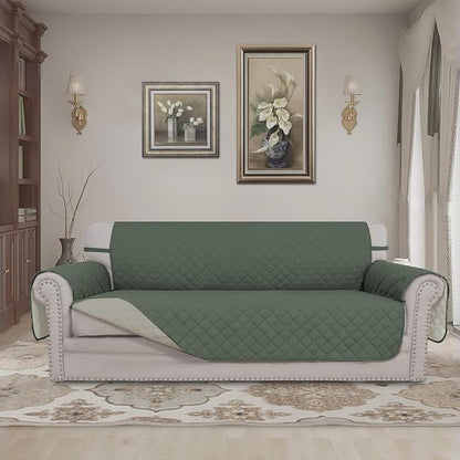 Easy-Going Reversible Couch Cover, 3 Cushion Sofa, Washable Slipcover - Image 2