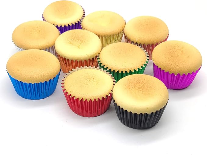 Standard Black Foil Cupcake Liners Muffin Baking Cups for Party and More, 100-Count