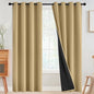 SimpleHome Biscotti Beige 100% Blackout Curtains Room Darken Living Room 84 | by SimpleHome