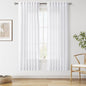 Snow White Linen Curtains 72 Inches Long by Nanspring