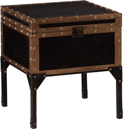 SEI Furniture - Drifton Travel Trunk End Table - Transitional Design by SEIFurniture