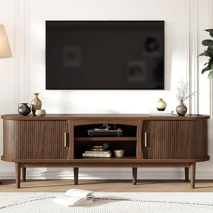 Decofy Mid Century TV Stand for TVs up to 80 Inches, Entertainment Center by Decofy