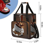 Coffee Beans Cup Coffee Maker Carring Bag Travel Carrying Storage Tote Bag Compatible with Keurig K-Mini or K-Mini Plus Portable Single Serve Coffee Brewer Case with Pockets for K-cup Pods