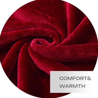 Red Fleece Plush Throw Blanket 90"x90"for Couch Sofa Fuzzy Cozy Flannel | Super - Image 4