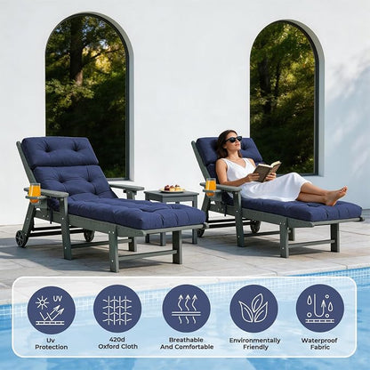 Chaise Lounge Cushion Outdoor, Waterproof Thick Patio Lounge Chair Cushion - Image 7