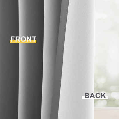 Yakamok Dove Grey 100% Blackout Curtains 84 Inches Long 50" Wide 2 Panel | - Image 6