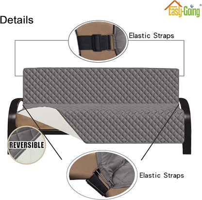 Easy-Going Reversible Couch Cover, Large Futon Sofa, Water Resistant Furniture - Image 3
