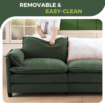 ELUCHANG 116" Luxury Modular Sectional Sofa, Comfy Deep Seat Cloud Couch - Image 7