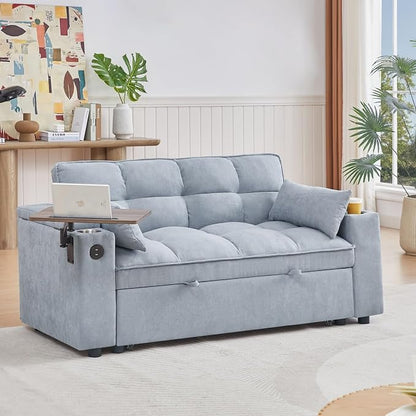 oaaktu 65''Convertible Sleeper Sofa Bed, 3-in-1 Pull Out Couch Bed - Image 3