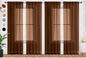 SpaceDresser Brown Sheer Curtains 4 Panels Rod Pocket Semi-Sheer Curtain 90 by SpaceDresser