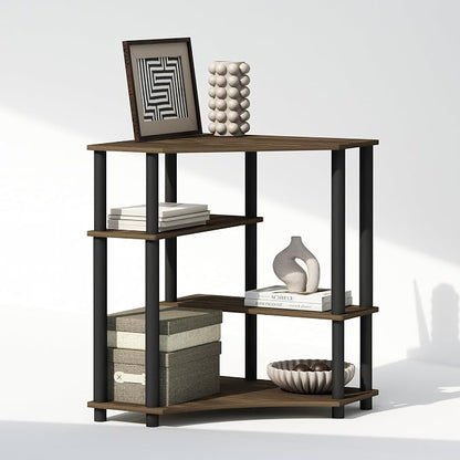 Furinno Turn-N-Tube Storage Shelves, 4-Tier Corner Shelf, Toolless Assembly - Image 6