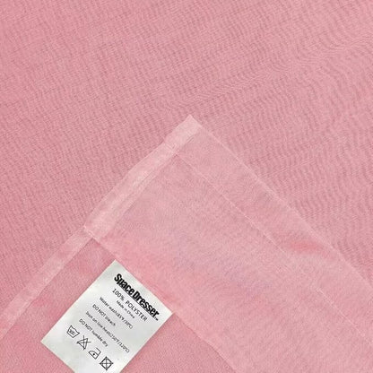 SpaceDresser Sheer Blush Curtains 4 Panels Rod Pocket Semi-Sheer Curtain 108 - Image 6