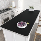 Warome Silicone Mat,78.7”x 23.6” Heat Resistant Mats for Countertop,Extra Large Countertop Protector Mat, Multi-functional Cuttable Kitchen Counter Mat, Silicone Mats for Kitchen Counter/Crafts -Black