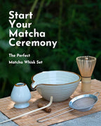 Matcha Whisk Set,Matcha Set,Matcha Kit,Matcha Bowl with Spout,Scoop,Sifter,Bamboo Whisk,Chasen Holder,Unique Gifts for Women Grifend,Gifts for Christmas, Birthday,Halloween