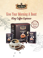 King Coffee Espresso, Vietnamese Instant Coffee Arabica, Medium Dark Roast, 15 Packets x 2.5g, Pack of 1