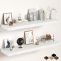 White Floating Shelves 55Inch Long, 12 Inch Deep Floating Shelves by FunMemories
