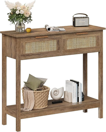 Trironsun Farmhouse Rattan Console Table by TrironsunHome