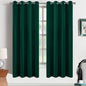 Yakamok Room Darkening Curtains 52x63 inch Length Dark Green-Living Room | 2 by Yakamok